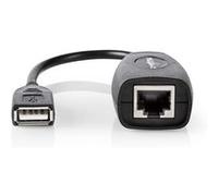 Nedis - Modèle du produit : Câble USB actif USB-A Mâle RJ45 Femelle 12 Mbps 0.20 m Rond Plaqué nickel PVC Cuivre Boîte