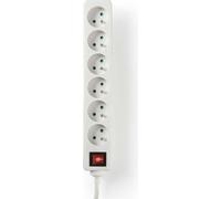 Nedis, multiprise 6x 3680W 16A 1,5m type E avec interrupteur, blanc