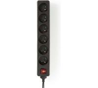 Nedis, multiprise 6x 3680W 16A 1,5m type E avec interrupteur, noir