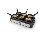 Nedis - Nedis party wok set gril 6 personnes spatule réglage de la température revêtement antiadhésif rectangle fcra310fbk6