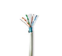 Nedis Network Cable Rouleaux - CAT6 - Ligne torsadée - F/UTP - cuivre pur - 50.0 m - intérieur - rond - LSZH - gris - Pull Box - extensible