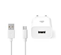 NEDIS Netzladegerät 12 W 1x 2.1 A A - Anzahl der Ausgänge: 1, USB-A, Micro USB (Lose) Kabel, Single Voltage Output, we