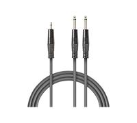 Nedis OnStage series - Câble audio - jack mono mâle pour mini-phone stereo 3.5 mm mâle - 3 m - gris foncé