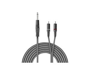 Nedis OnStage series - Câble audio - jack mono mâle pour RCA x 2 mâle - 1.5 m - gris foncé