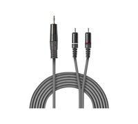 Stereoljudkabel | 3.5 mm Hane | 2x RCA Hane | Nickelplaterad | 1.50 m | Round | Mörkgrå | Cardboard sleeve