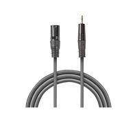 Nedis OnStage series - Câble audio - XLR3 mâle pour mini-phone stereo 3.5 mm mâle - 3 m - gris foncé