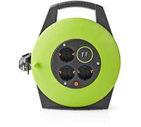 Nedis Enrouleur rallonge de câble PECCR10UFGN Noir/Vert