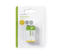 Nedis pile alcaline 9V | 9.00 V | MN1604 / PP3 / 6F22 / 6LP3146 / 9V Block / 565 / 1604A | Nombre de piles : 1 pièce | Blister | 6LR61 | Jaune / Vert NE550670316