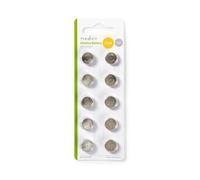 Nedis Piles boutons LR44 – Alcalines 1,5 V – Pack blister de 10