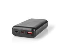 Nedis powerbank - 20000 mAh - 1.5 / 2.0 / 3.0 A - Nombre de sorties : 2 - Connecteur de sortie : 1x USB-A / 1x USB-C - Connecteur d'entrée : 1x Micro USB / 1x USB-C - PD2.0 18W - Lithium polymère