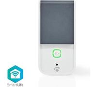 Nedis, prise WLAN type E IP44 3680W SmartLife avec ampèremètre, Blanc / Gris