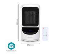 NEDIS Radiateur Soufflant 1500W PTC en Céramique Smartlife