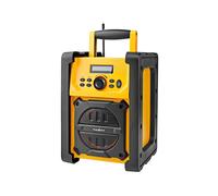 Nedis Radio de Chantier 15W IPX5 avec Bluetooth et 20 Stations FM, Poignée