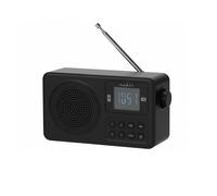 Nedis Radio FM Numérique Portable Bluetooth 5.3 1900mAh avec Écran Noir