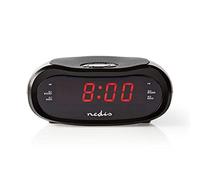NEDIS Radio-réveil numérique Pa ntaille LED de 0,6" FM