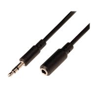Nedis - Rallonge de câble audio - mini-phone stereo 3.5 mm mâle pour mini-phone stereo 3.5 mm femelle - 3 m - noir - rond