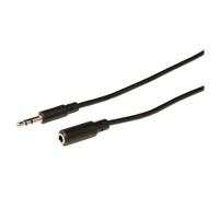 - Rallonge de câble audio - mini-phone stereo 3.5 mm mâle pour mini-phone stereo 3.5 mm femelle - 3 m - noir - rond