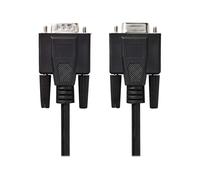 Nedis - Rallonge de câble VGA - HD-15 (VGA) (M) pour HD-15 (VGA) (F) - 2 m - rond, vis moletées - noir
