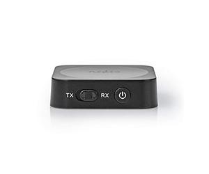 NEDIS Récepteur émetteur Bluetooth - Entrée de Connexion : 1 x AUX - Sortie : 1 x AUX SBC Up to 1 Appareil jusqu'à 6 Heures - Arrêt Automatique - Noir - Taille Unique
