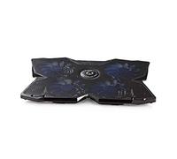 NEDIS Refroidisseur pour Ordinateur Portable Gamer - Nombre de ventiltaleurs: 4 - Alimenté par Port USB - 15" - 19" - LED