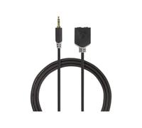 Câble audio stéréo 3,5 mm mâle - 2x 3,5 mm femelle 0,2 m anthracite