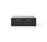 Nedis Répartiteur HDMI™ - 2 Ports - Entrée HDMI™ - 2 Sorties HDMI™ - 4K@60Hz - 18 Gbps - Métal - Anthracite
