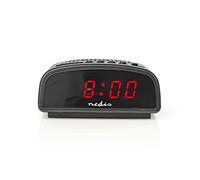Nedis Réveil numérique P antenne LED de 0,6 Pouces Fu, Noir