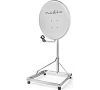 Nedis Satellite Balcon Support | Longueur du mât : 1.00 m | Taille maximale de la parabole : 90.0 cm | Taille de la plaque de base : 1 x 50 x 50 cm | Acier | Argent NE550687606