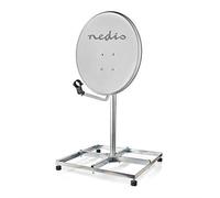 Nedis SDBS110ME Socle de Satellite pour Balcon - Taille Maximale de l'Antenne Parabolique : 90 cm - 4 x 30 x 30 cm - Acier