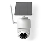 Nedis Caméra extérieure 4G PTZ SIMCBO50WT – Full HD 1080p, panneau solaire, vision nocturne