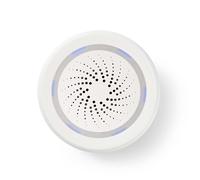 Nedis Sirène à LED Wi-Fi SmartLife Alimentation Secteur 8 Sons 85dB Blanc