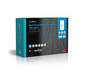 Nedis SmartLife - LED Décorative - Arbre - Blanc Chaud à Frais - 200 LED's - Extérieur - Motifs de Mouvement - 5 x 4m - Android/IOS