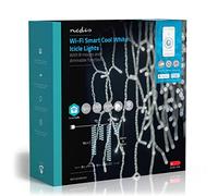 Nedis SmartLife - LED Décorative - Stalactite - Blanc Froid - 240 LED's - Intérieur et Extérieur - 7 Motifs de Mouvement - 5 m - Android/IOS