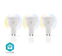 Nedis Smartlife Lot de 3 ampoules LED GU10 Blanc froid/blanc chaud Compatible avec Amazon Alexa et Google Home Aucun hub supplémentaire nécessaire