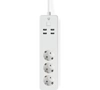 Nedis Smartlife Power Strip | WLAN | 3 x contact de protection (CEE 7/3) / 4 x USB | 16 A | 3680 W | Longueur du cordon d'alimentation : 1,8 m | -10 - 40 °C | Android™ / IOS | Blanc NE550720509