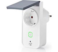 Nedis SmartLife Smart Plug - Wi-Fi - IP44 - compteur de puissance - 3680 W - contact de protection / type F (CEE 7/7) - -30 - 40 °C - Android / IOS - gris / blanc - 1 pièce
