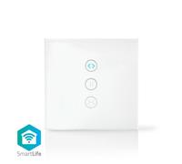 Nedis Smartlife WIFI interrupteur mural | WLAN | parasol / fermeture / rideau | support mural | 86 mm | 86 mm | 300 W | Android™ / IOS | verre | blanc NE550673518
