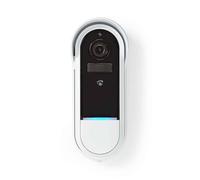Nedis, sonnette de porte WLAN 1080p IPX5 - sans fil avec application SmartLife, blanc