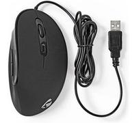 Nedis - Souris - ergonomique - optique - 6 boutons - filaire - USB 2.0 - noir Noir G