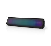 Nedis Spbt2006Bk Bluetooth&Reg;-Speaker Durée de vie maximale de la batterie : 6 heures Tabletop 18 W Stereo Built-in Microphone Linkable Noir