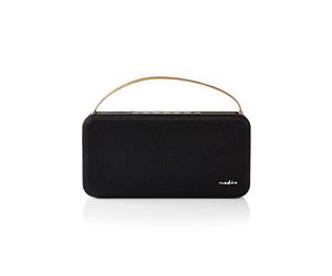 NEDIS SPBT35101BN Haut-Parleur Bluetooth, 45 W, Étanche, Poignée de Transport, Noir/Marron