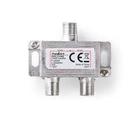 - Répartiteur d'antenne - connecteur F femelle pour connecteur F femelle - argent