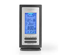 Nedis - Station météo - Alarme - Hygromètre - Capteur extérieur - Noir/Argent