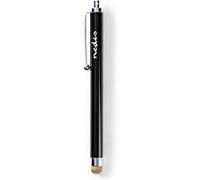 Nedis Stylet STYLC101BK – pour smartphone et tablette – pointe en tissu de cuivre – noir – avec clip