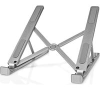 Nedis, Support d'ordinateur portable pliable et réglable pour 17" avec 6 angles, argenté