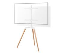 Nedis support TV au sol | 50 - 65 " | poids maximum de l'écran supporté : 35 kg | Design scandinave | pivotant | sangle anti-basculement | fermeture à déclic | aluminium / acier | blanc NE550726391