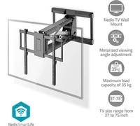 Nedis support TV mural motorisé - 37 - 75 " - poids maximum de l'écran supporté : 35 kg - pivotant - distance minimale du mur : 153 mm - distance maximale du mur : 485 mm - télécommandé - ABS / acier