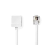 Nedis Rallonge de C?ble de T?l?communication RJ11 M?le - RJ11 Femelle 10,0 m Blanc