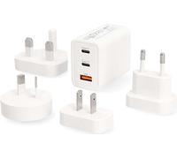 Nedis Travel Adapter | Universal GaN | Power Delivery 65 W | 4 Plugs | White