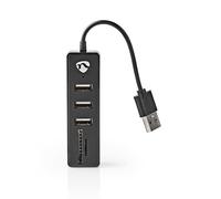 Nedis UHUBCU2340BK hub & concentrateur USB 2.0 Noir